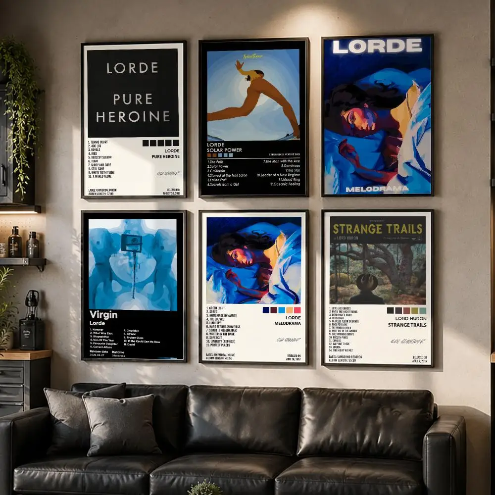 Singer L-Lorde Virgin Poster HD Home Wall Stickers House Hallway Living Room Bedroom Bar Office Decor Art Prints