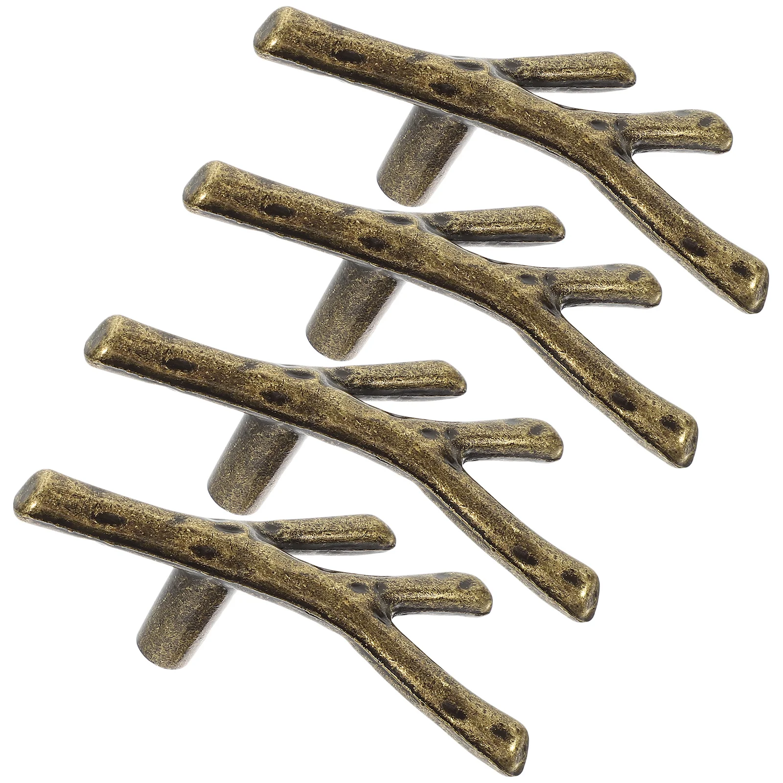 

4Pcs Stylish Branch Formed Closet Door Handle Smooth Safe Touch Furniture Hardware Cupboard Knobs Dresser Knob Handles