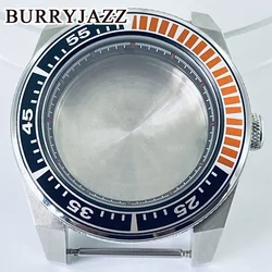 BURRYJAZZ Silver 43mm NH35 NH36 NH34 NH38 NH70 NH72 Diving Watch Modified Samurai Case Ceramic Bezel Waterproof Sapphire Glass