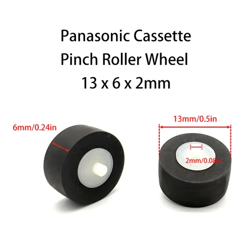Imagen 1 del producto 1 Uds. 13x6x2mm con rueda de correa de rodillo de pellizco de goma Axial para grabadora de cinta de movimiento de Cassette Panasonic accesorios de Audio de Radio