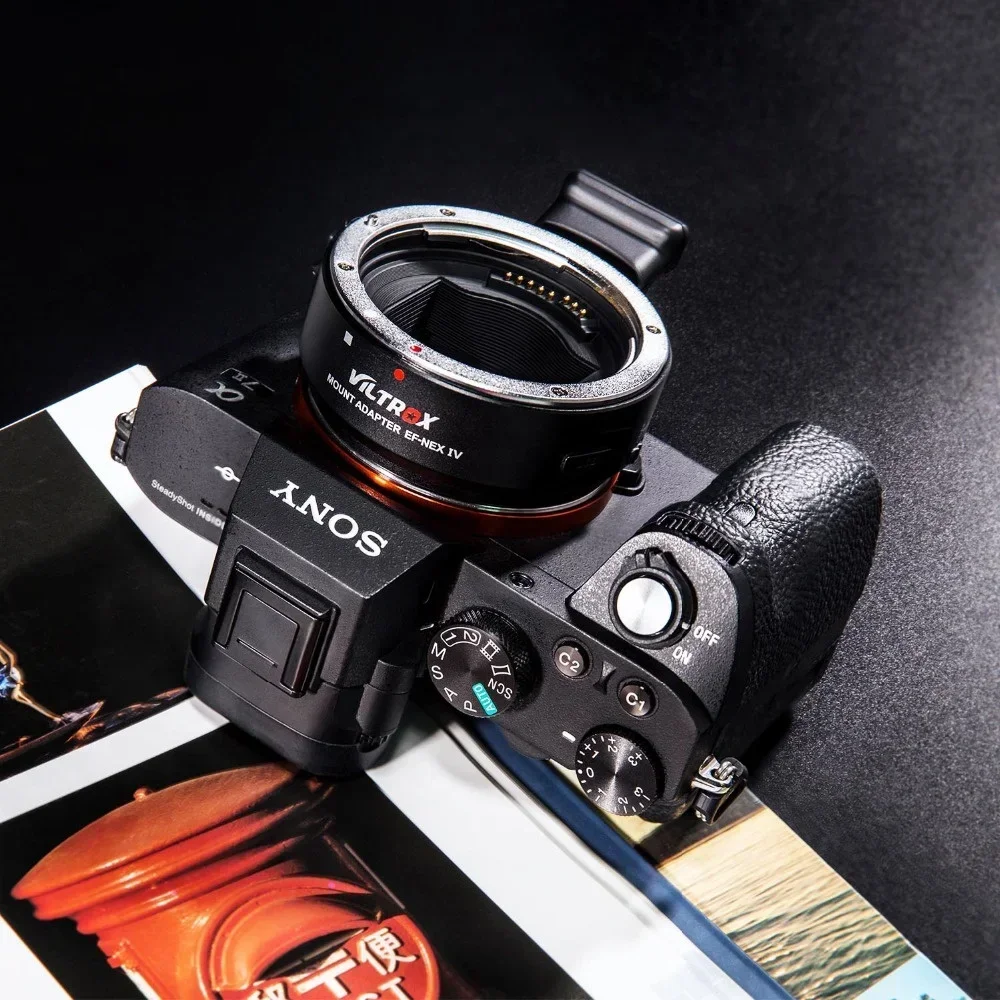 2025Viltrox EF-NEX IV Autofokus-Objektiv-Adapterring, Vollformat für EOS EF/EF-S Objektiv auf E-Mount-Kamera A9II A7R A7IV A6500