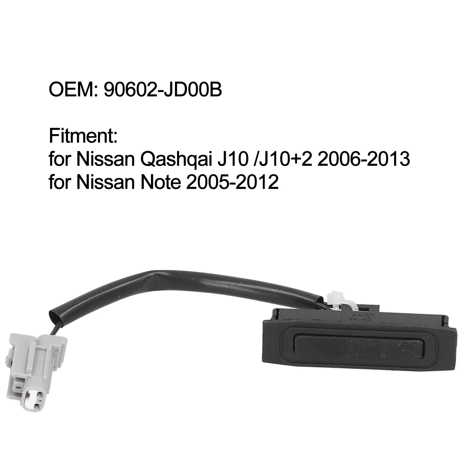 Tailgate Release Switch Opener 90602-JD00B Replacement Part For Nissan Qashqai/Note