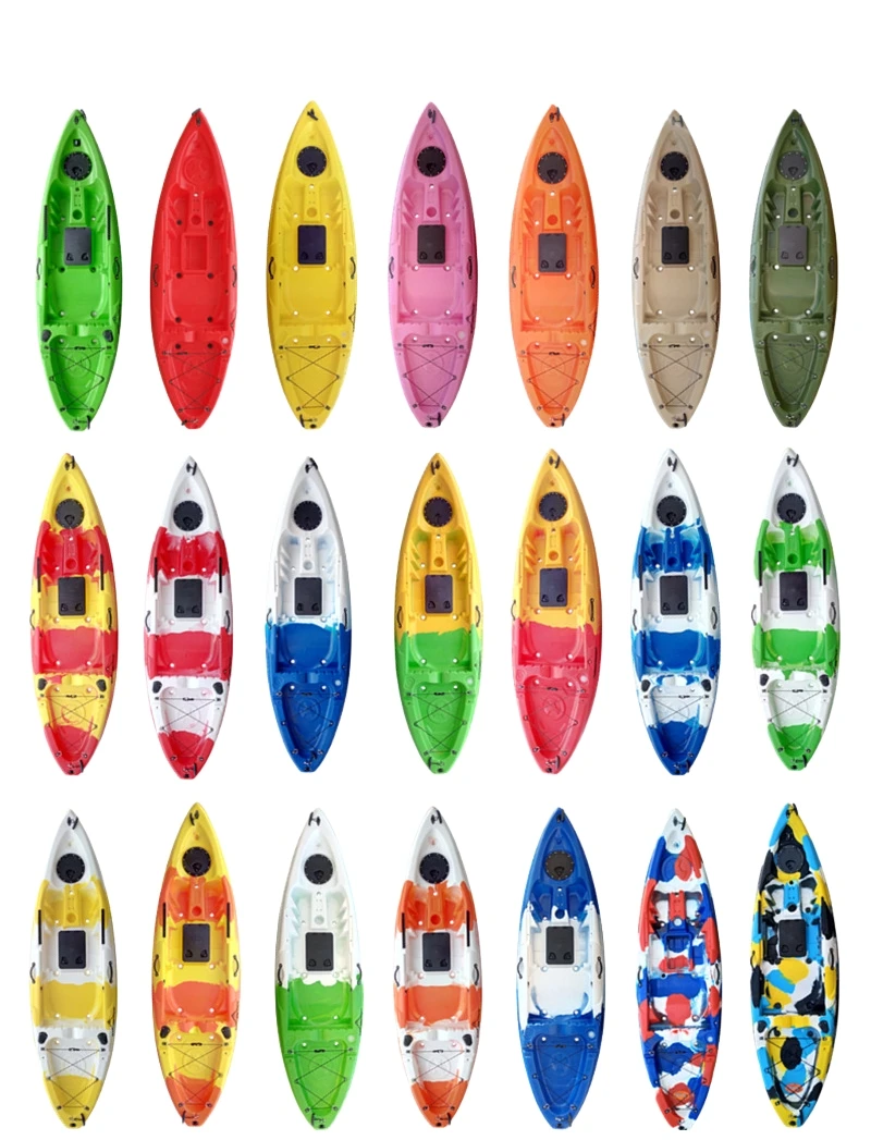 وصل حديثًا لعام 2025 قارب صيد كاياك خفيف الوزن للغاية بدواسة مقعد واحد من البلاستيك لقوارب الكاياك للترفيه المائي في الهواء الطلق 1 شخص2025