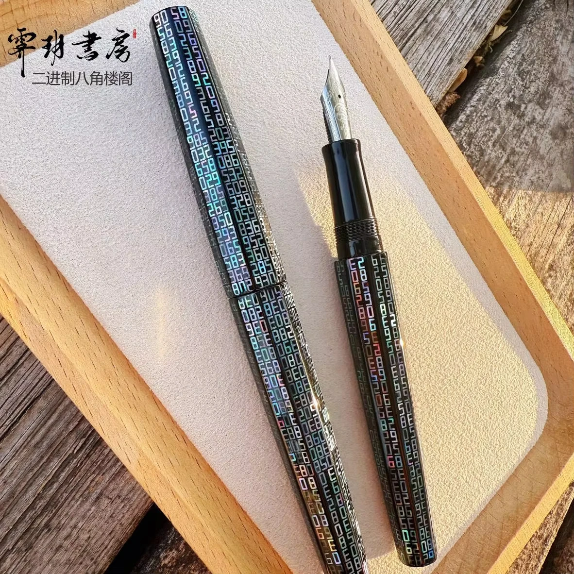 SELMY Intangible Heritage Handmade Urushi Lacquered Ebonite Number Raden Maki-e BOCK F Nib Fountain Pen Business Writing Gift