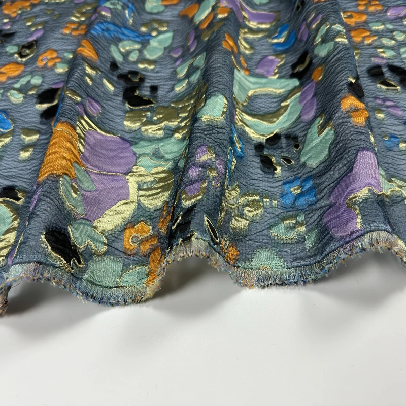 Summer Breathable Thin Organza Cut Fabric Princess Dress Wedding Dress Jacquard Clothing Fabric High-end Customization
