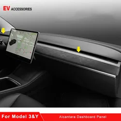 Per Tesla Model Y, modello 3 2020 2021 2022 Car Center Console Panel Trim Sticker Alcantara camoscio Dashboard Protect Shell Cover