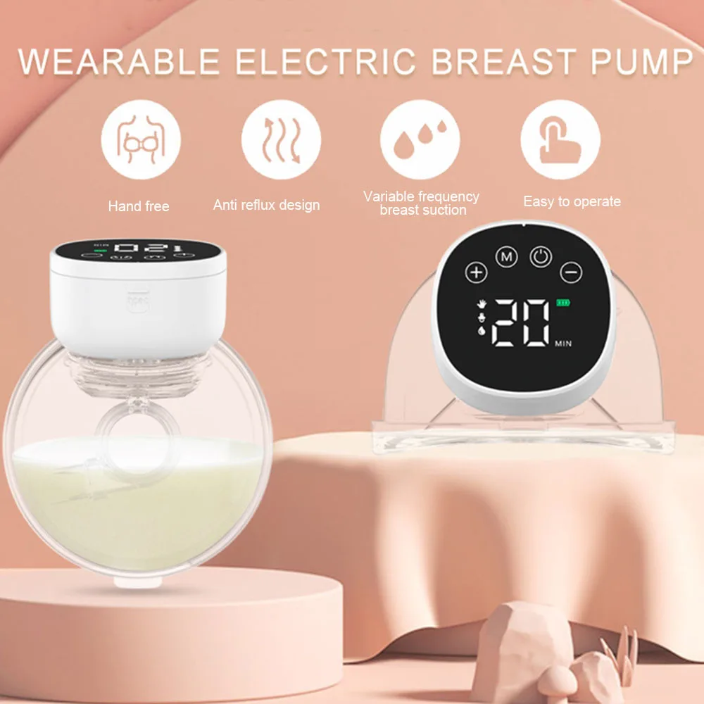 USB Rechargable Automatic Milker Silent Wearable Hands-Free Electric Breast Pump Portable Milk Extractor Postpartum Supplies