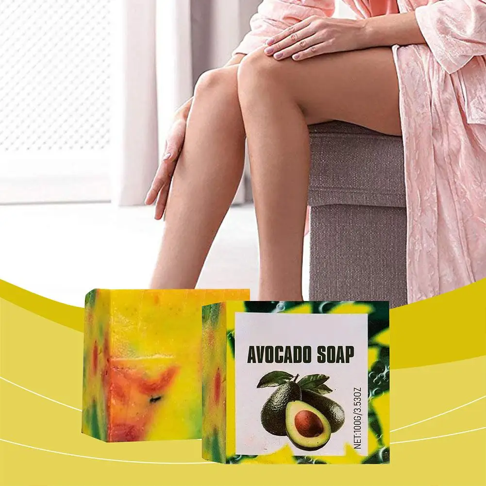 Jabón de aguacate de 100g, Control de aceite, elimina la suciedad, limpieza de la piel, productos aclaradores, hidratación profunda, lavado corporal, barras de jabón naturales hechas a mano