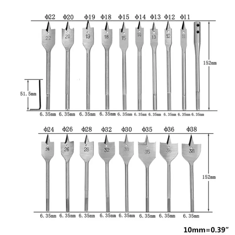 Bit per trapano a set apri legno perforazione per per a legna
