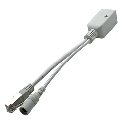 Gigabitowy kabel wtryskiwacz PoE 9V do 56V gigabitowy wtryskiwacz PoE dla przedłużaczy WIFI/LAN z żeńskim złączem zasilania DC