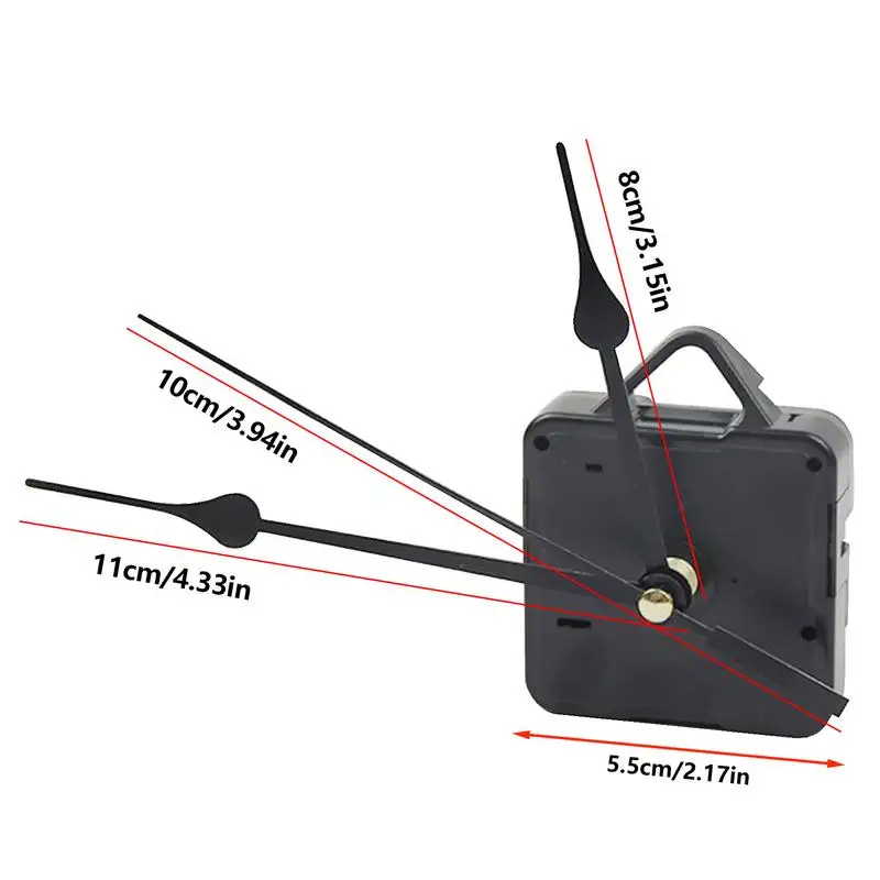 Wall Clock Movement Replacement Silent Clock Mechanism Clock Hands and Motor Kit Clock Works Replacement for Small Alarm Wall