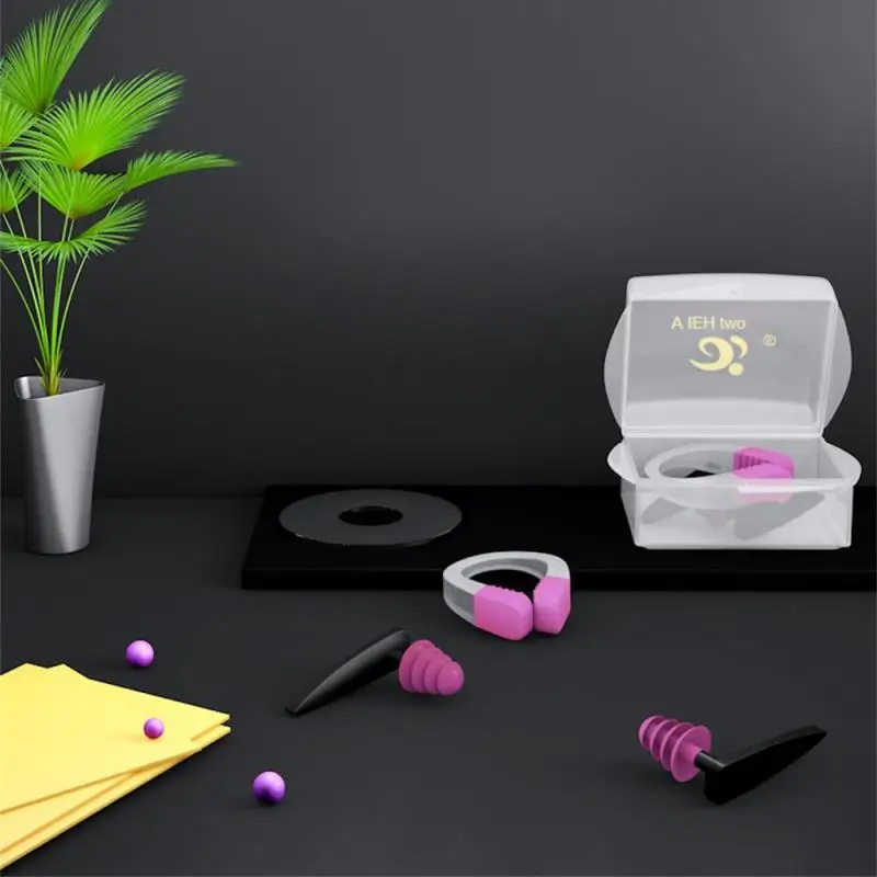 부드럽고 작고 가벼운 내구성 실리콘 수영 기어, 물 유입 방지, 4 가지 색상 옵션, 1/3 개