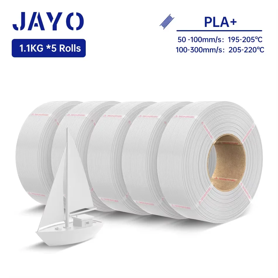 JAYO PLA/PETG/PLA Plus/ABS/PLA Matt/PLA Classic/TPU/PETGCF/ASA 3D-Drucker Filament 5 Rollen/Set 1,75MM 3D-Druckmaterialien