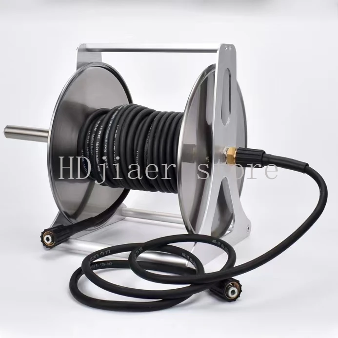 

High pressure water pipe storage rack, pipe reel, stainless steel metal car washing machine, steel wire pipe reel