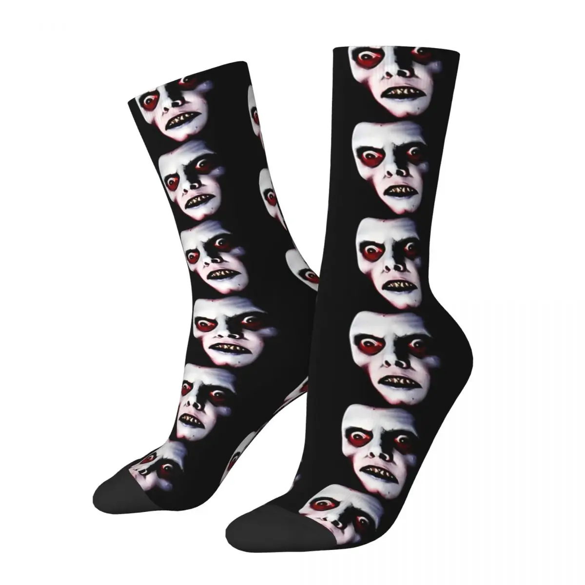 Funny Happy Sock for Men Captain Howdy Pazuzu Hip Hop The Exorcist Horror Film Quality Pattern Printed Crew Sock Seamless Gift