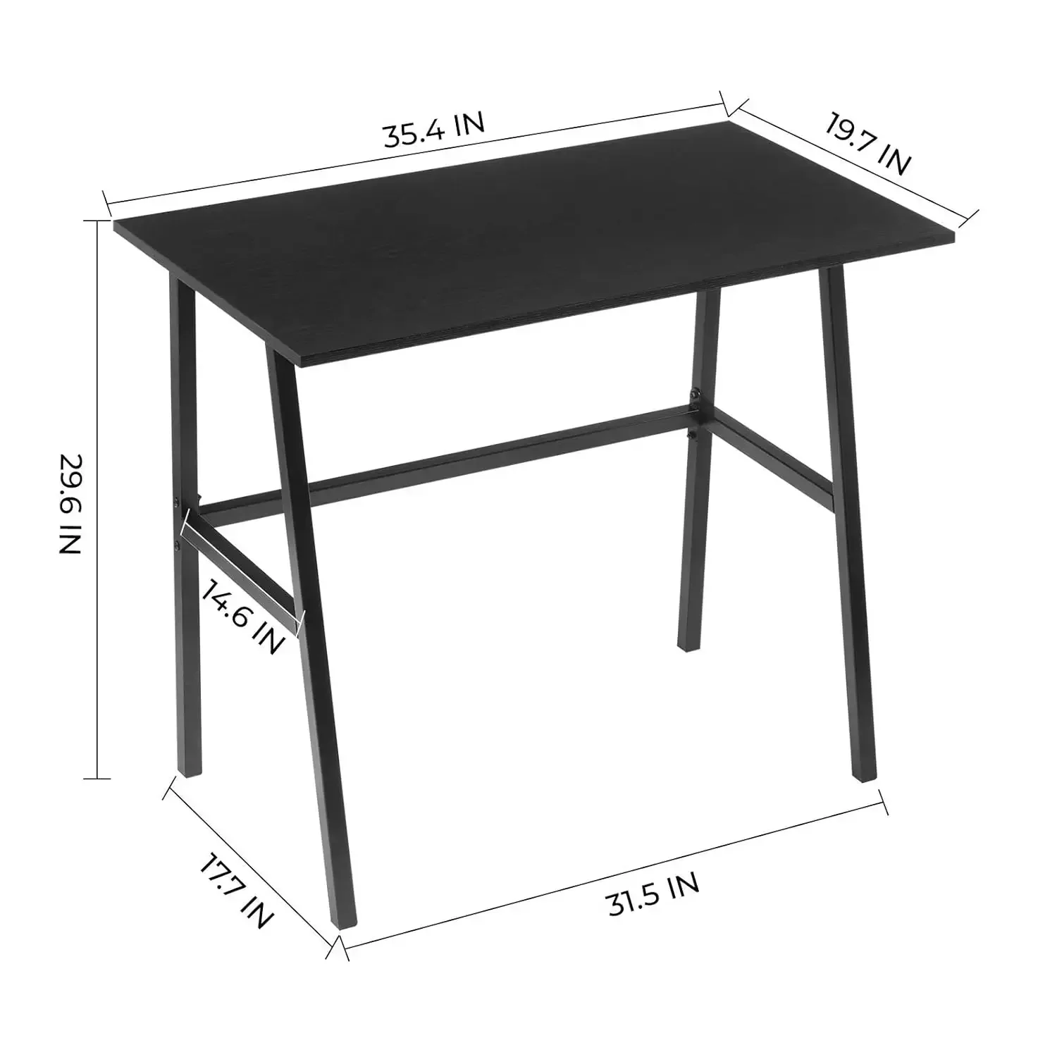 Mesa para computador pequeno para crianças, escrivaninha para espaços pequenos, estação de trabalho doméstica simples, pequena para escritório, estudante, 35"