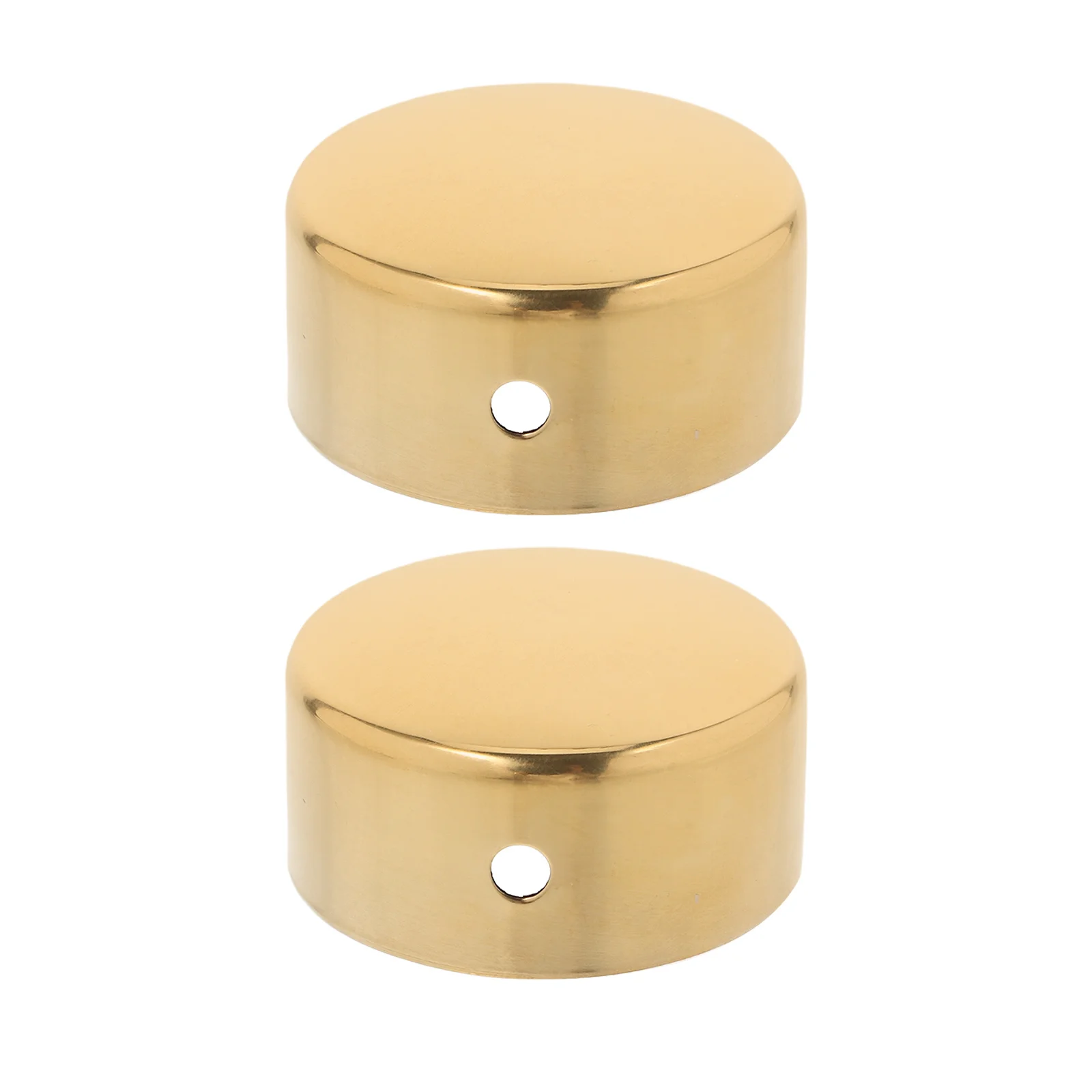 2pcs Stair Handrail Caps Stainless Steel End Caps For Railing Secure Fit Smooth Finish Metal Sealing Cover Staircase Steps