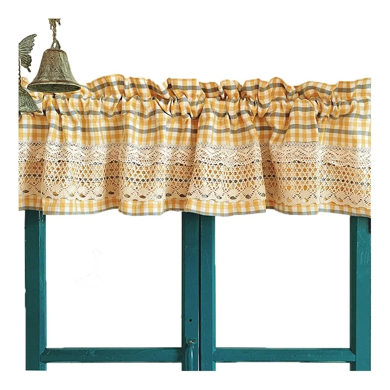 Countryside mostly use small door cabinet curtains vintage pastoral short half curtains coffee curtains