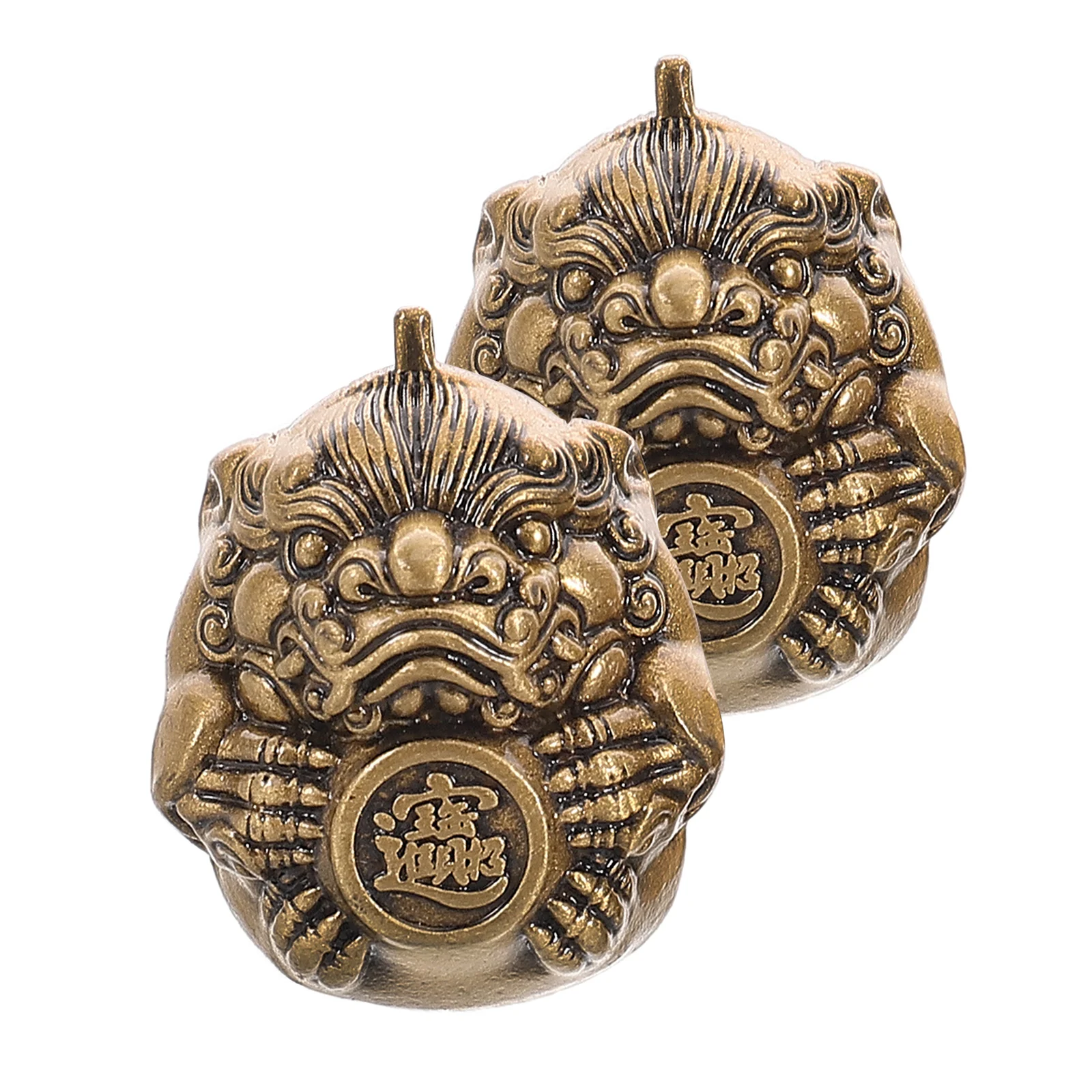 

Brass Health Balls Chiming Baoding Golden Figurines Hand Held Decor Middle Aged Traditional Therapy Massage Adult