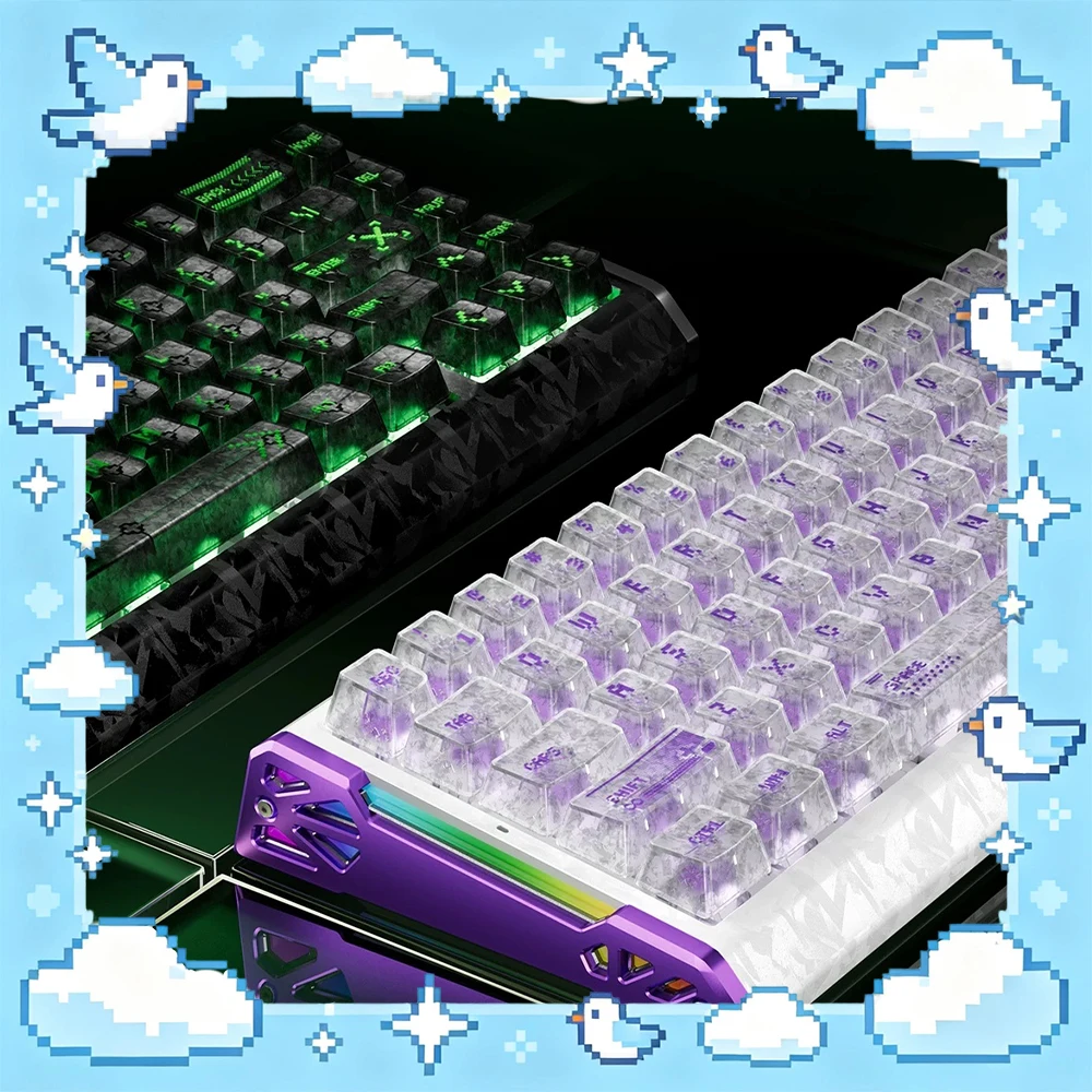 Technology ZERO68 Wireless Keyboard Three Mode Connection E-sports Keyboard 8000Hz Polling Rate Hall Sensor Pc Accessories Gifts