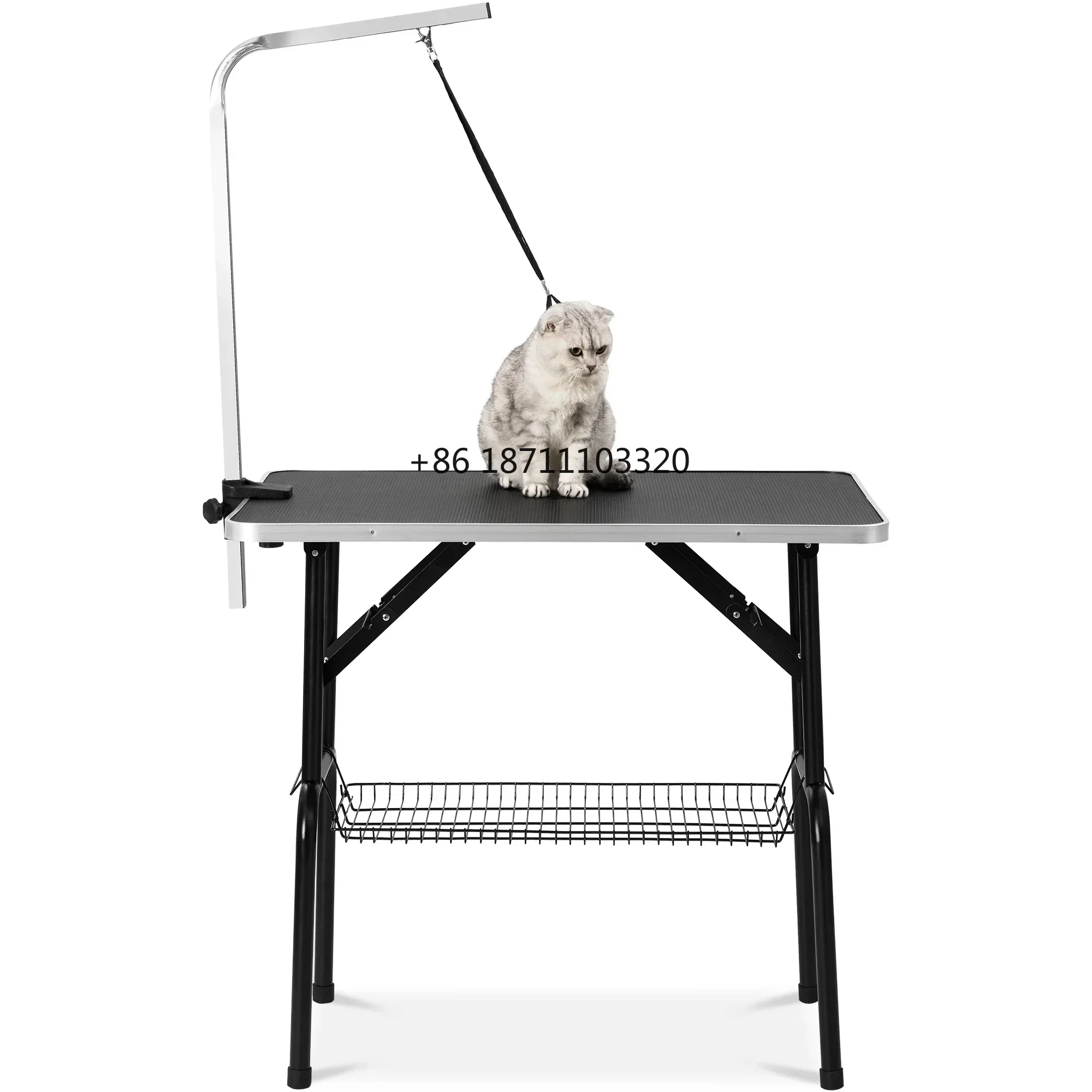 Pet Grooming Table Dog and Cat Hair Grooming Table Portable Non-Slip Cat Grooming Table Veterinary Adjustable