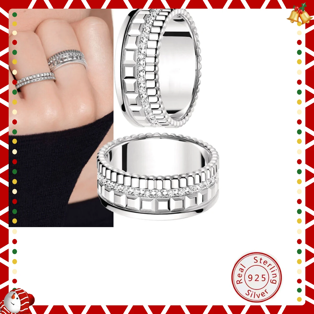 

2025 Best-selling Luxury Ribbed Diamond Ring Series, Showcasing Exquisite Jewelry Aesthetics, Same As The Star Style