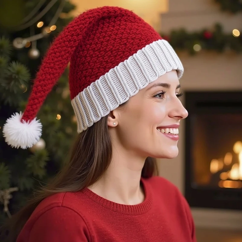 Christmas Decoration Hat Autumn Winter Warm Hat Holiday Party Knitted Hat Beanie Skull Caps for Women & Men