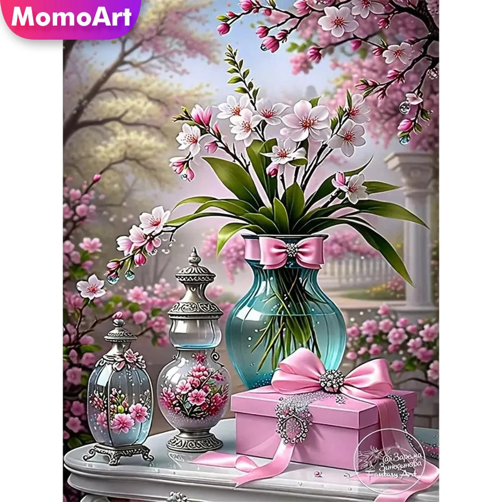 

Momoart Diamond Painting Flower Vase Pattern for Adults Beginners Diamond Mosaic New Arrival DIY Embroidery Handmade Gift