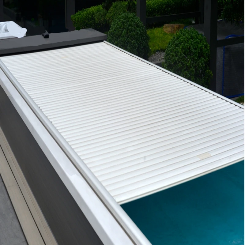 Electric swimming pool cover shutter cover aluminum alloy swimming pool cover thermal insulation dust cover swimming pool cover