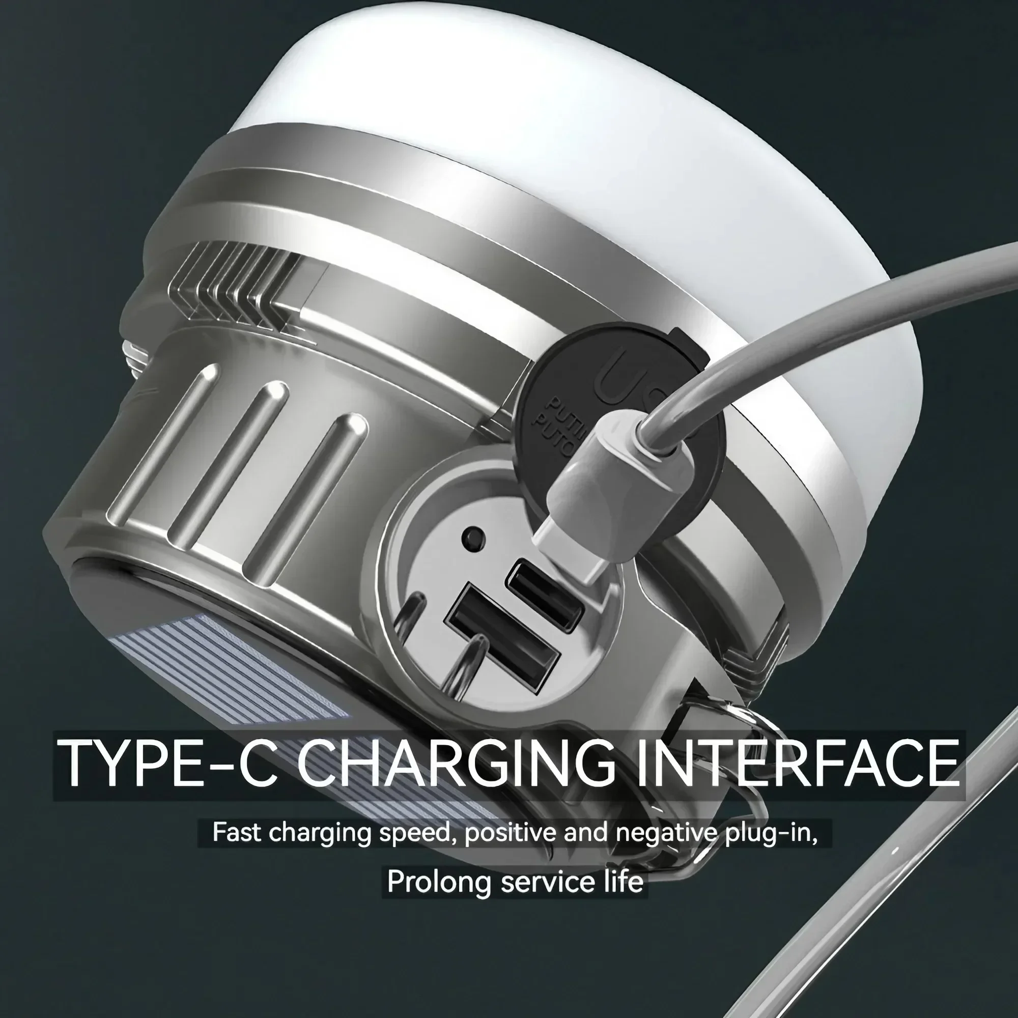 Portable Solar Defense Flashlight Stick - High-Lumen LED Tent Light for Camping & Emergencies (Compact)