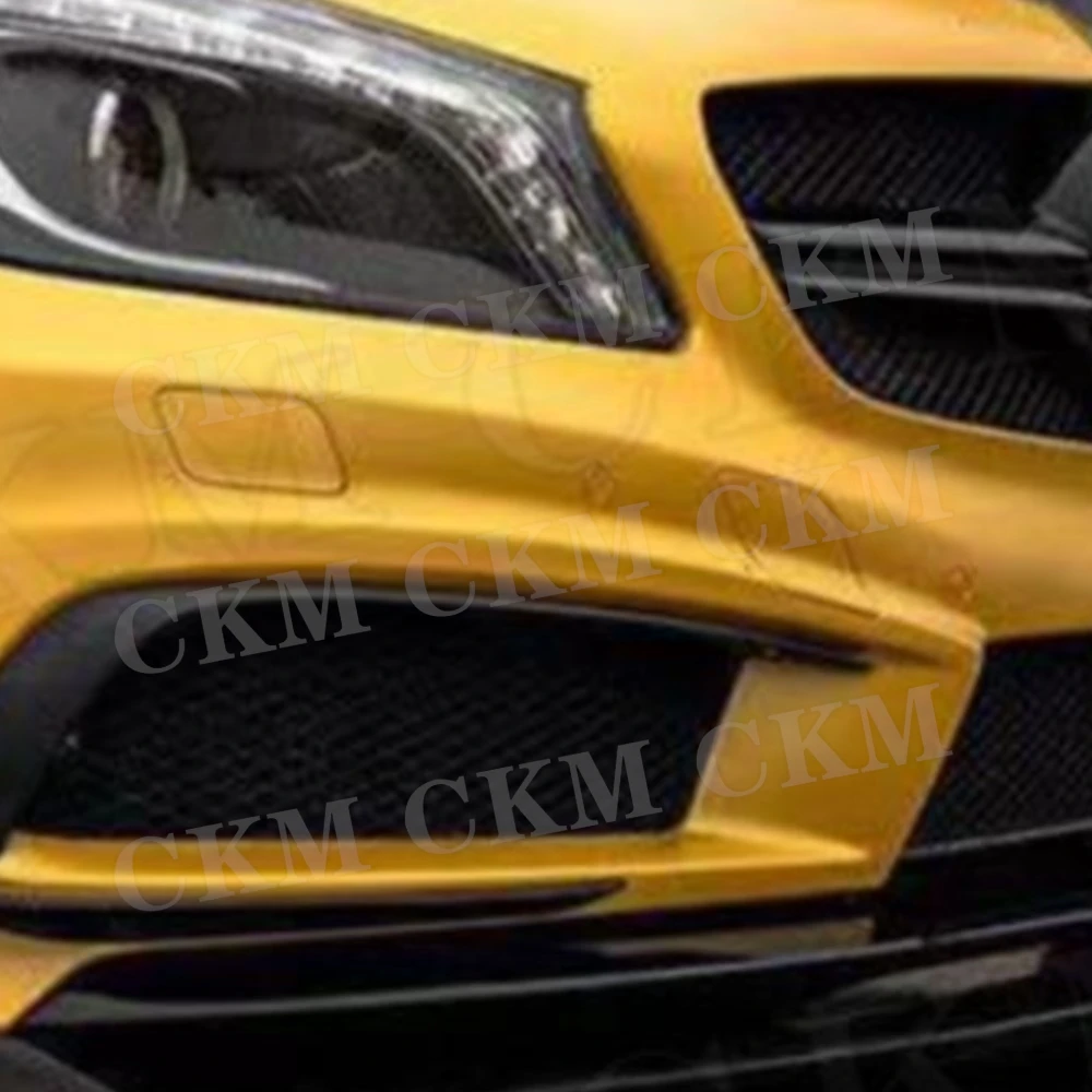 

For Mercedes Benz A Class W176 AMG line Sport 2013-2015 Carbon Front Bumper Foglamp Trims Covers Side Fin Canards Trims