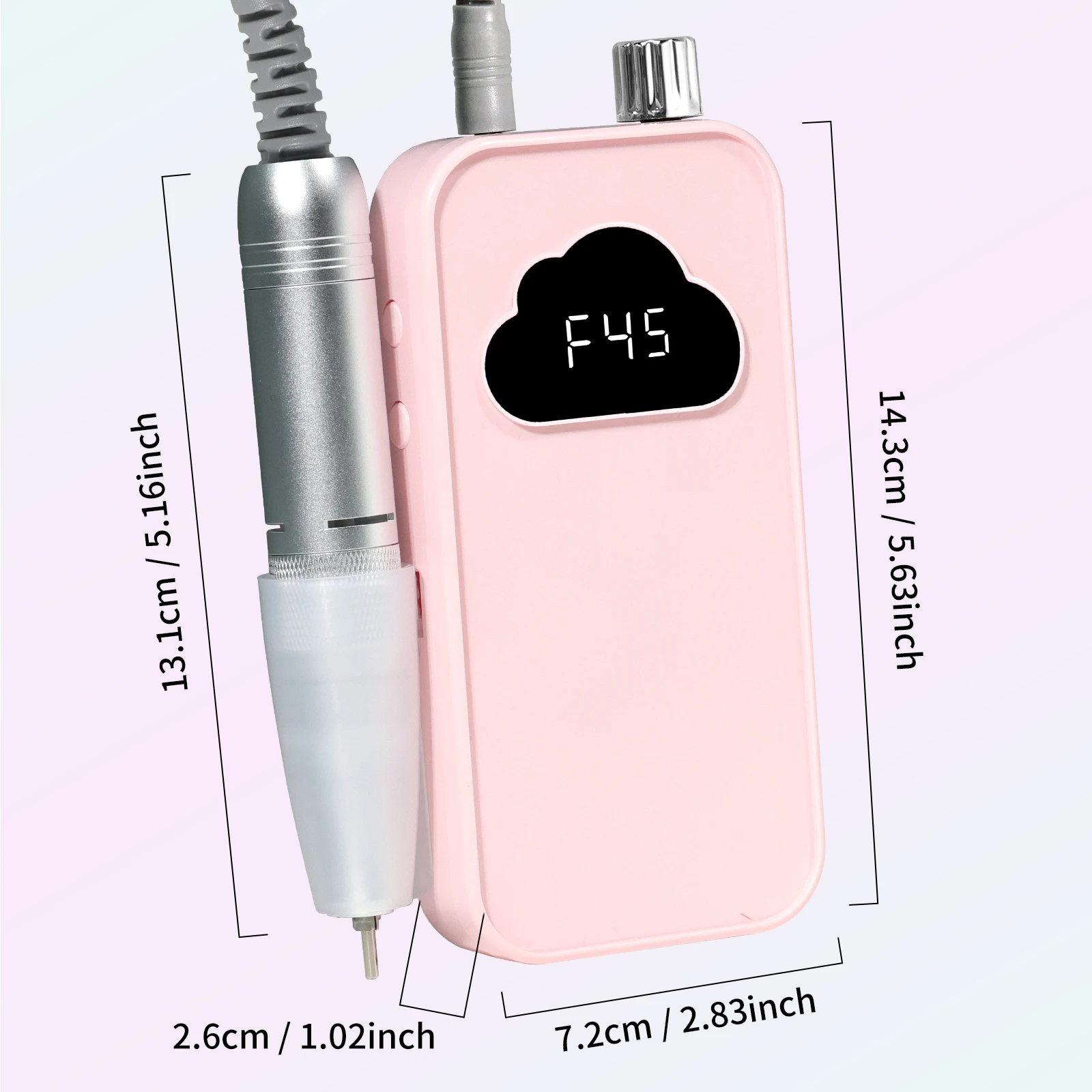 Professionele 45000 RPM Elektrische Nagelboor Oplaadbare Elektrische Draagbare Nagelschuurmachine Bestand voor Gel Nagels Polijsten Salon Tool