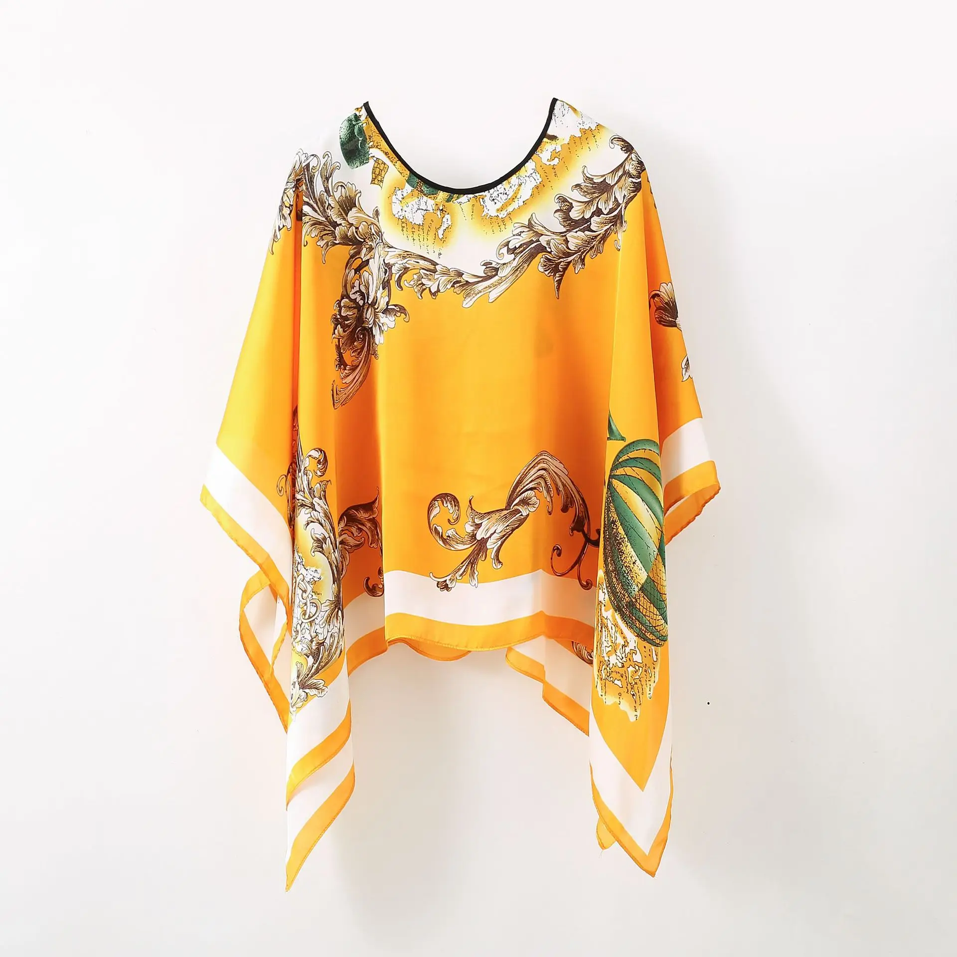 

2025 New Sunscreen Scarf for Women's High End Summer Thin and Versatile Printed Hoodie Shawl Scarf Beach Cape Gift P1