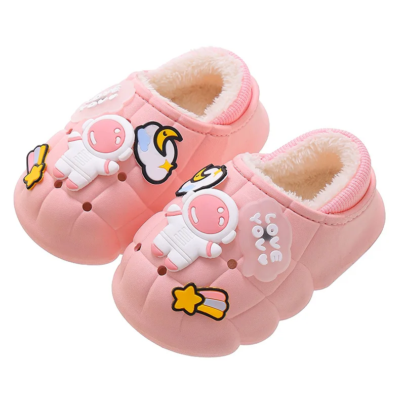 Pantofole invernali in cotone per bambini ragazzi ragazze antiscivolo calde scarpe da casa imbottite per bambini scarpe Comfort sfocate all\'aperto