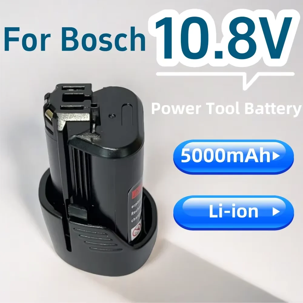 

10.8V 5000mAh Li-ion Rechargeable Battery For Bosch Power Tool Battery Cordless Electric drill BAT411 BAT412
