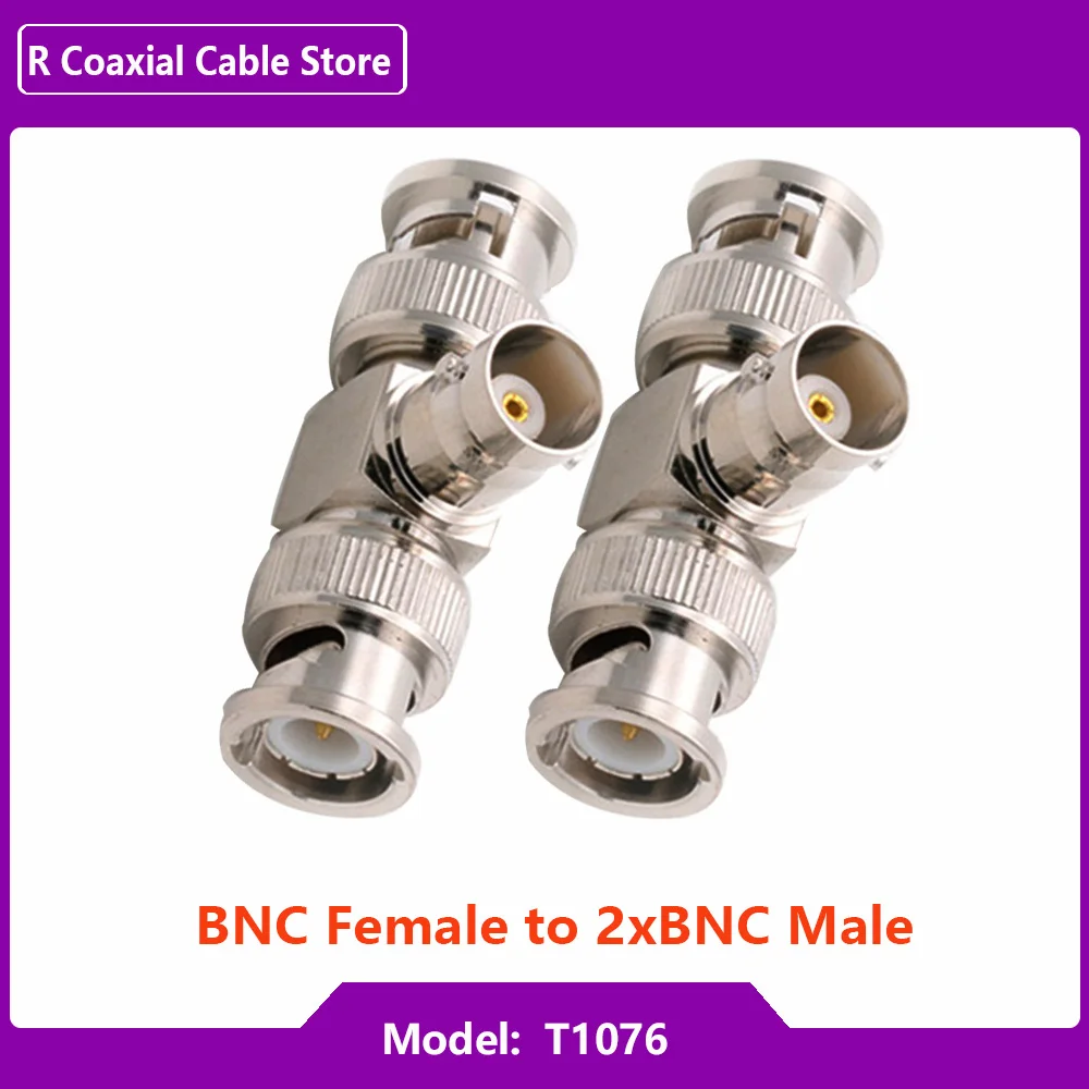 BNC TO BNC Male Female Connector Q9 Jack Plug 3 way 4 way T L Y Type RF Coax Coaxial Adapter Test Kit Copper Brass