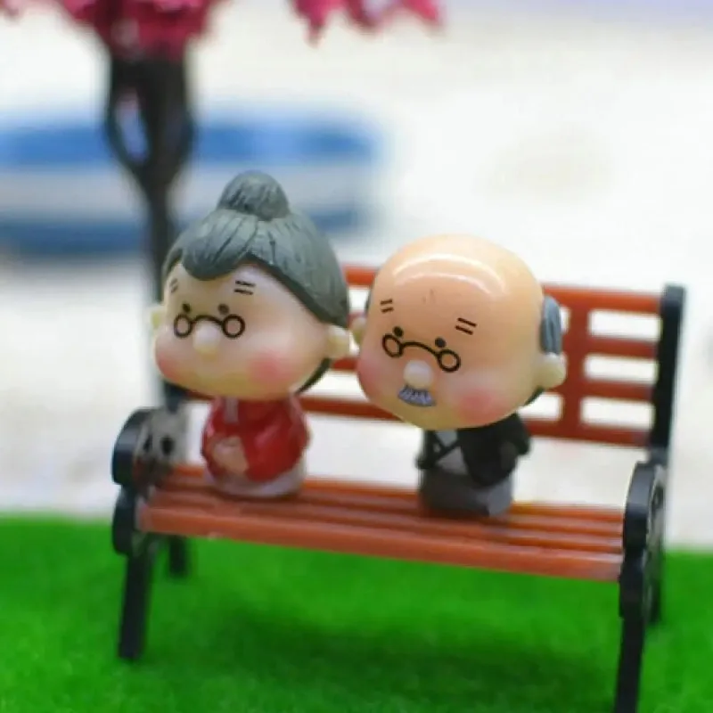 80% HOT SALE Mini Garden Ornament Miniature Park Bench Craft DIY House Decor Bench Model Moss Succulent Micro Landscape Ornament