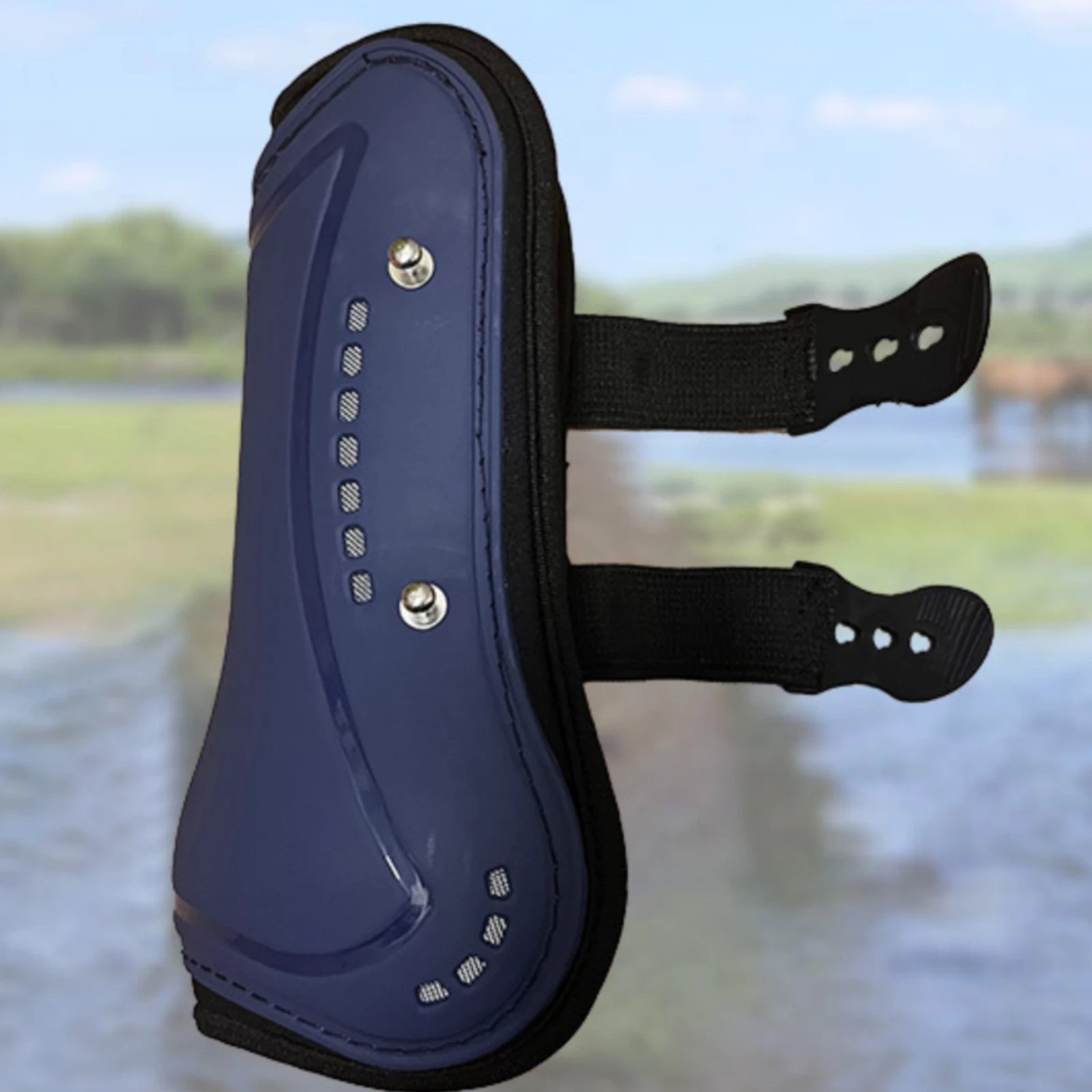 Jumping Leg Boot Cushioned Cushioned Lining Jumping Boot Equine Gear Adjustable Straps Contoured Shape