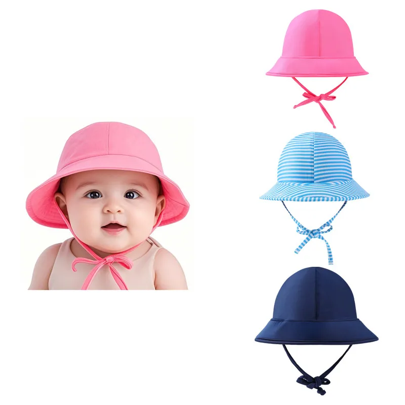 

Baby Nylon Bucket Hat New Children Sunscreen Outdoor Caps Boys Girls Solid Color Hat Unisex Beach Fishing Hat
