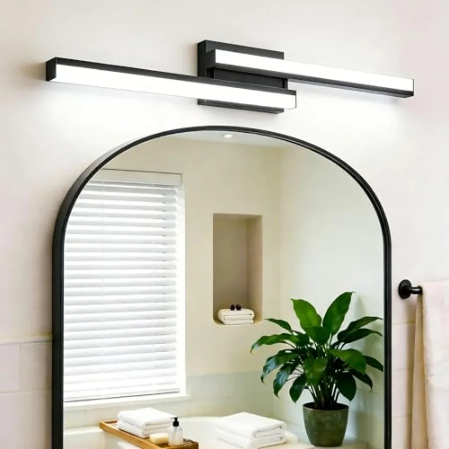 

ETL Listed 20 in-32 in Retractable LED Bathroom Vanity Light, Over Mirror Lighting Fixture 34W/5700K/2780LM/Dimmable 10-100% 1