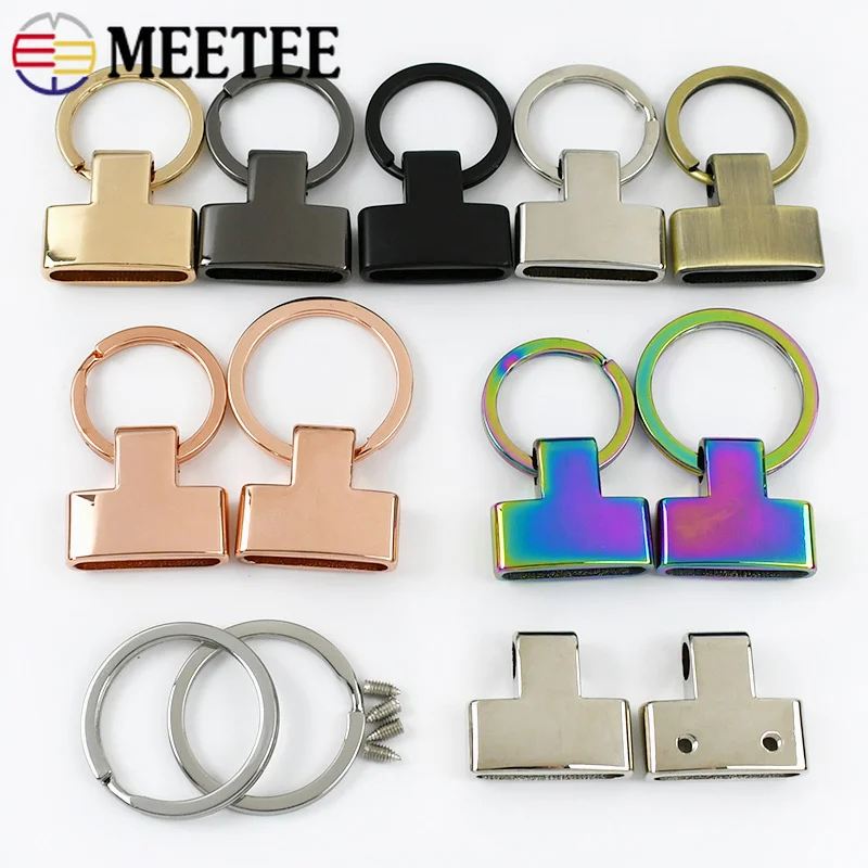 2/5/10Pcs Metal O Ring Buckle for Keychain Tassel Pendant Stopper 20/24mm Bag Strap End Clip Clasp Belt Connector Screw Hook