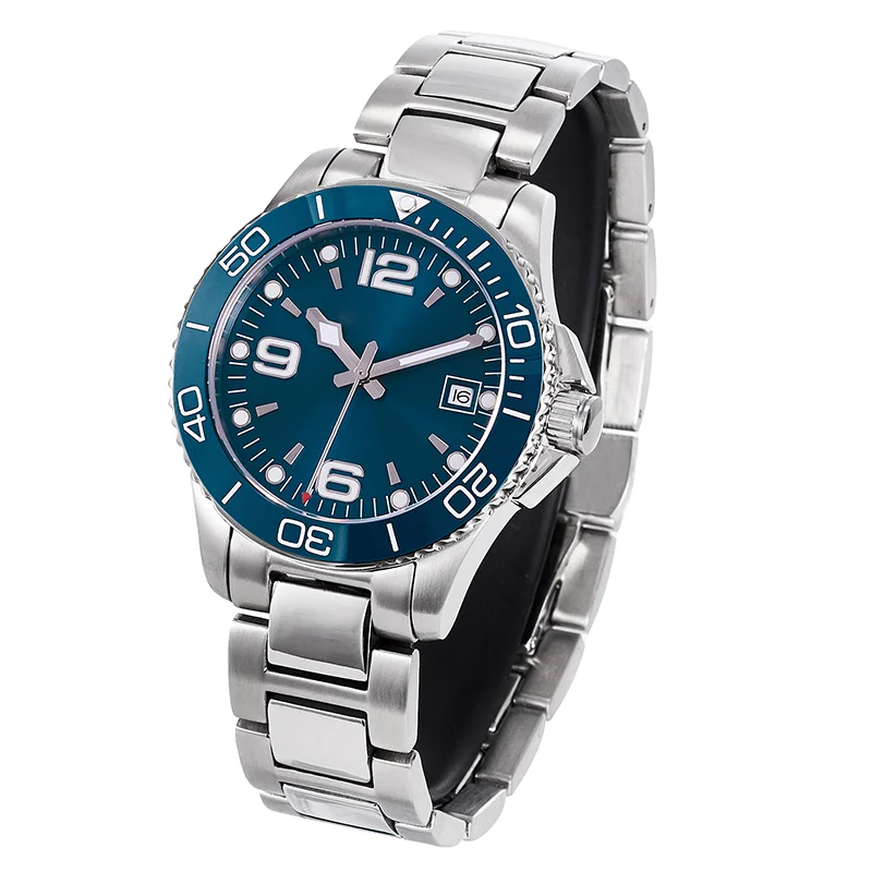 Phylida 40Mm Jam Tangan Penyelam Olahraga Biru Jepang Miyota Jam Tangan Pria Kristal Safir Otomatis untuk Pria Otomatis