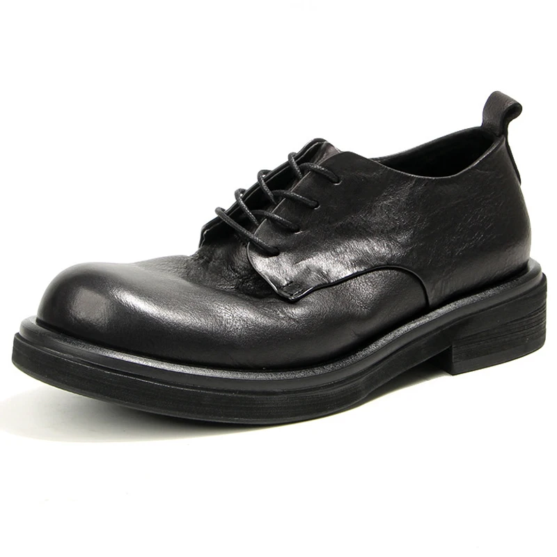 Sapato Retro Suave de Couro Genuíno Masculino, Sapatos Formais, Confortável, Artesanal, Diário, Casamento, Social, Luxo, Qualidade, Marca