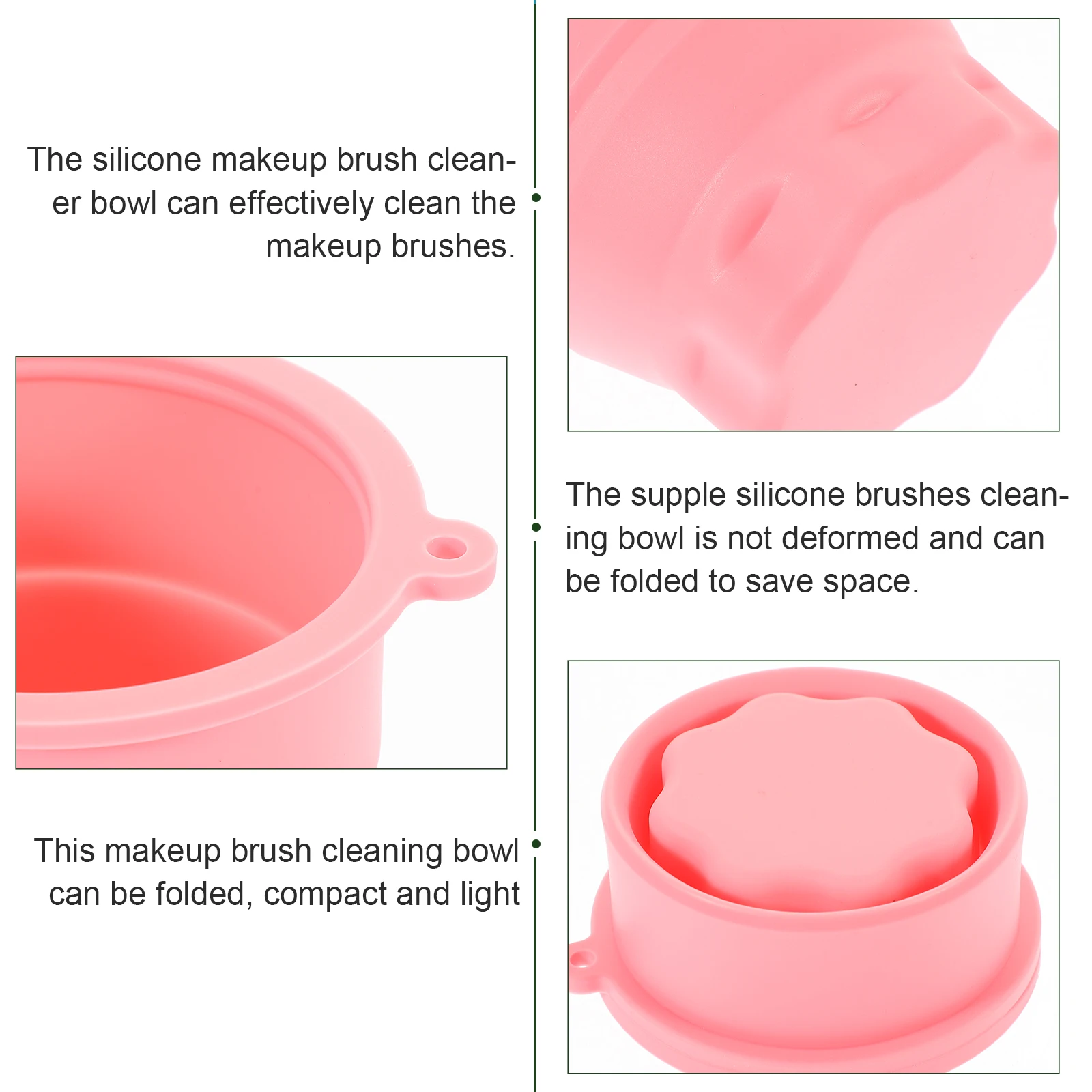

Silicone Makeup Brush Cleaner Portable Foldable Cleaning Bowl Beauty Tool Efficient Brush Washer for Eyeshadow Makeup
