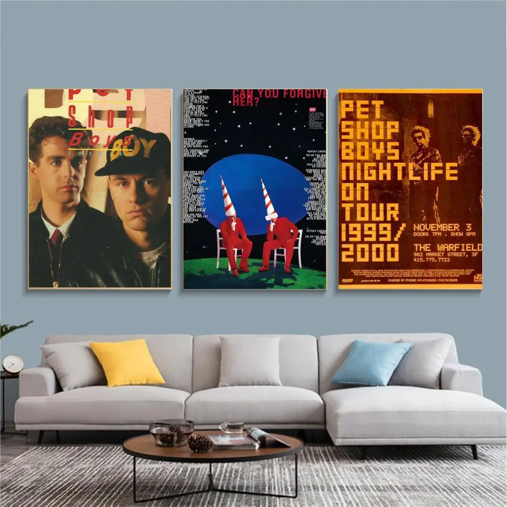 band P-Pet Shop Boys-S Painting Calligraphy Nature Inspired Artwork for Living Room  Home Decoration