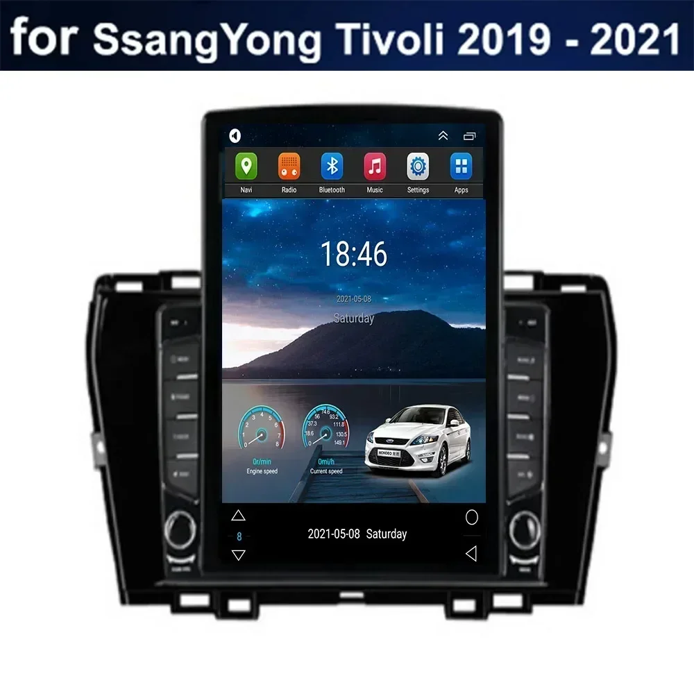 Android 13 dla Tesla Style Pionowy ekran Radio samochodowe Stereo Multimedialny odtwarzacz audio dla SsangYong Tivoli 2019 2020 2021-2035