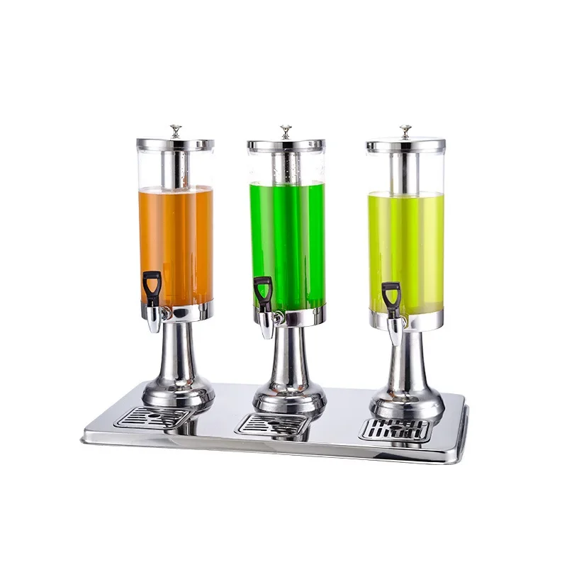 

Commercial stainless steel juice tripod 3 liters single and double head buffet cold drink