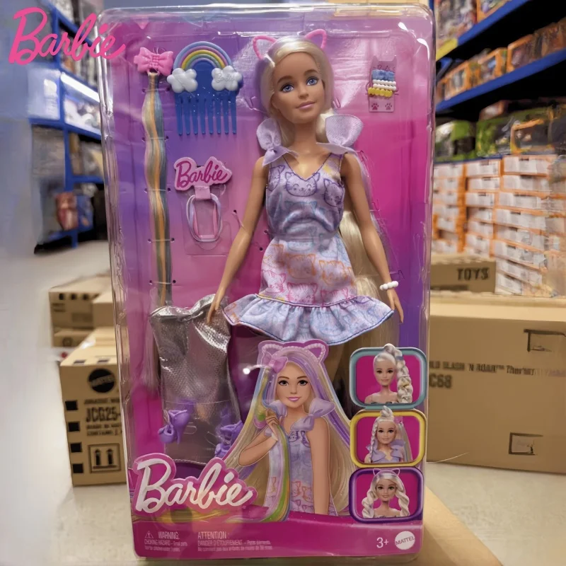 

Genuine Barbie Doll Dress Up Mermaid Fantasy Fairy Tale Princess Cute Weaving Hair To Dress Up Dolls Toy Set Girls Children Gift