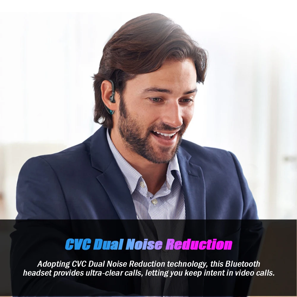 M70 سماعة لاسلكية تعمل بالبلوتوث 5.0 سماعة الأذن هوك ستيريو الصوت الموسيقى سماعة مقاوم للماء واحدة الأذن في الأذن اللاسلكية الأعمال سماعة