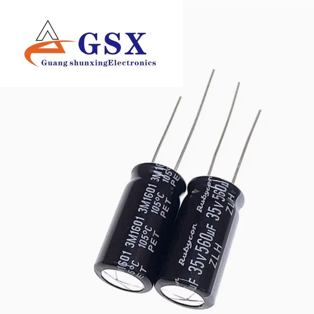 

Brand new original genuine imported aluminum electrolytic capacitor 35v560uf 10 * 20 ruby ZLH/high-frequency long life